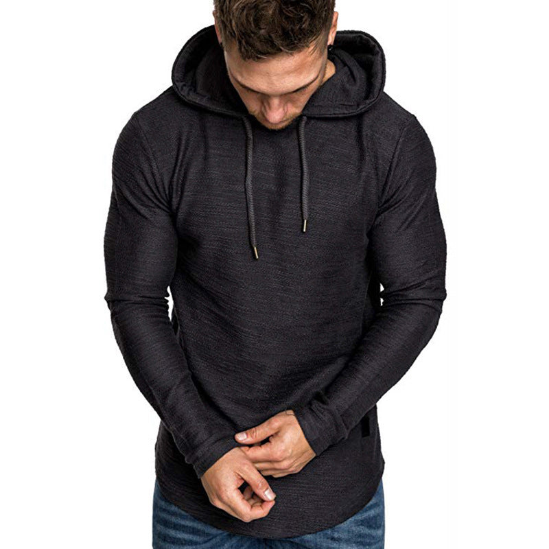 Men's Textured Solid Color High Quality Pullover Hoodies