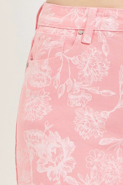 RISEN High Rise Printed Shorts