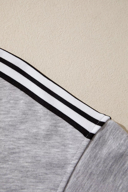 Striped Shoulder Relaxed Fit T-Shirt