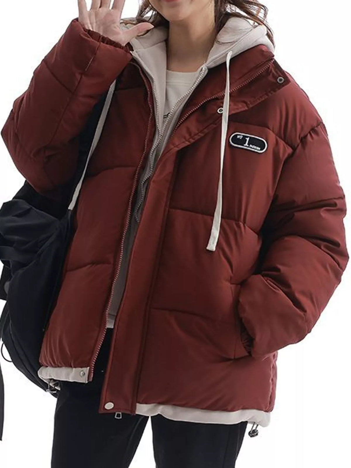 Zip Up Hooded Puffer Outerwear