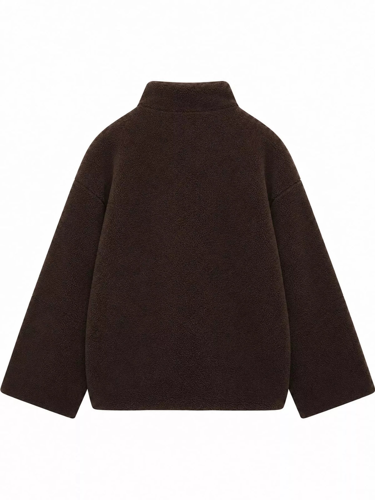 Oversized Cozy Sherpa Fleece Zip-Up Jacket