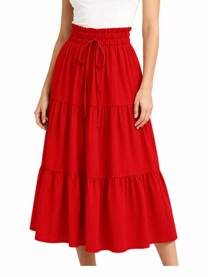 Tiered Midi Skirt