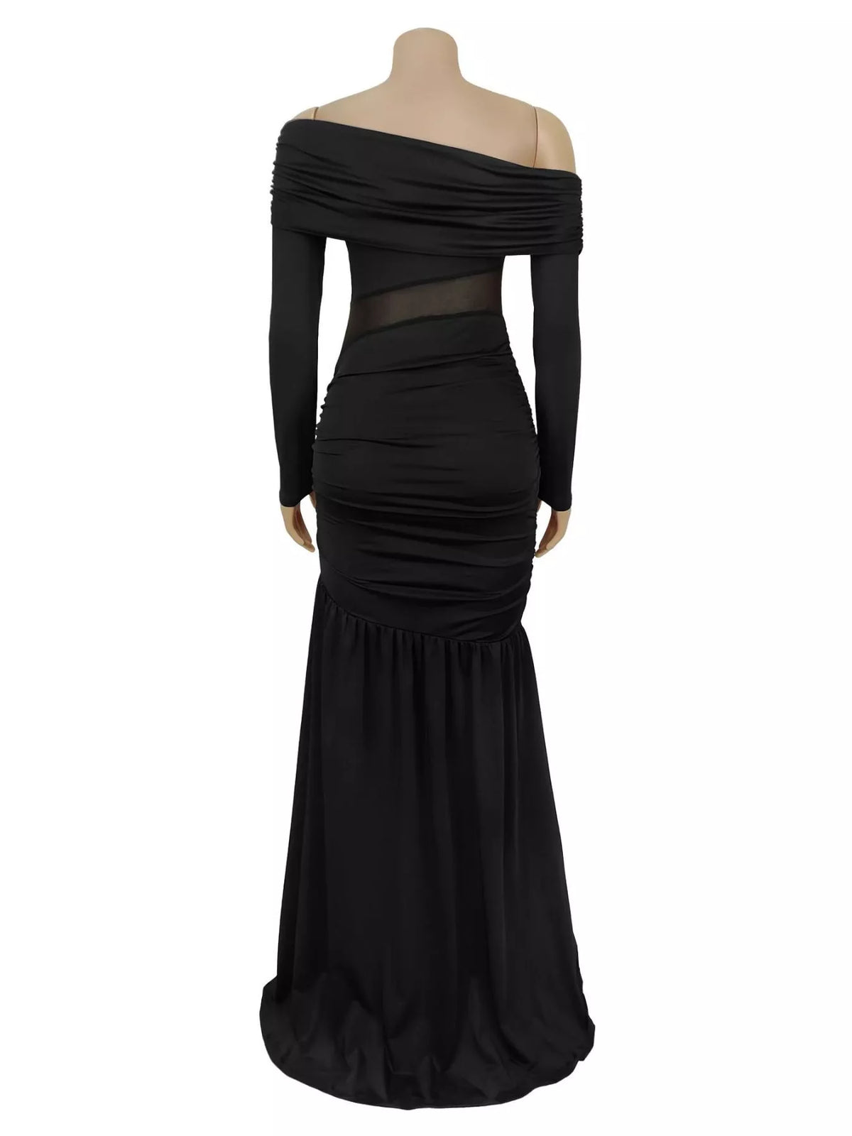 Off Shoulder Slit Maxi Dress
