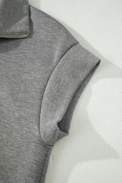 Half Zip Polo Tee Casual Pant Set