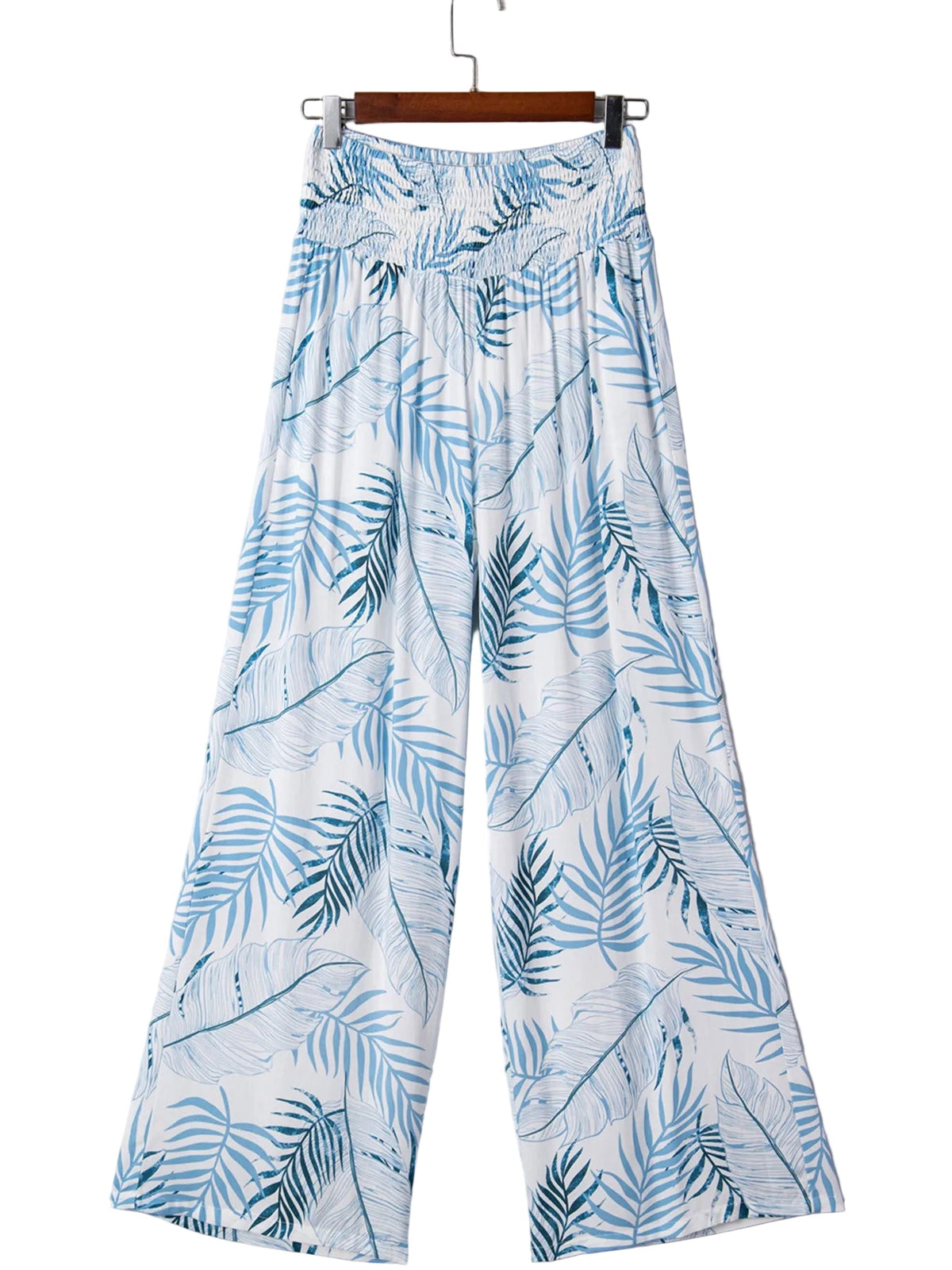 Tropical Wide Leg Pants | Shirred Waist Women’s Style
