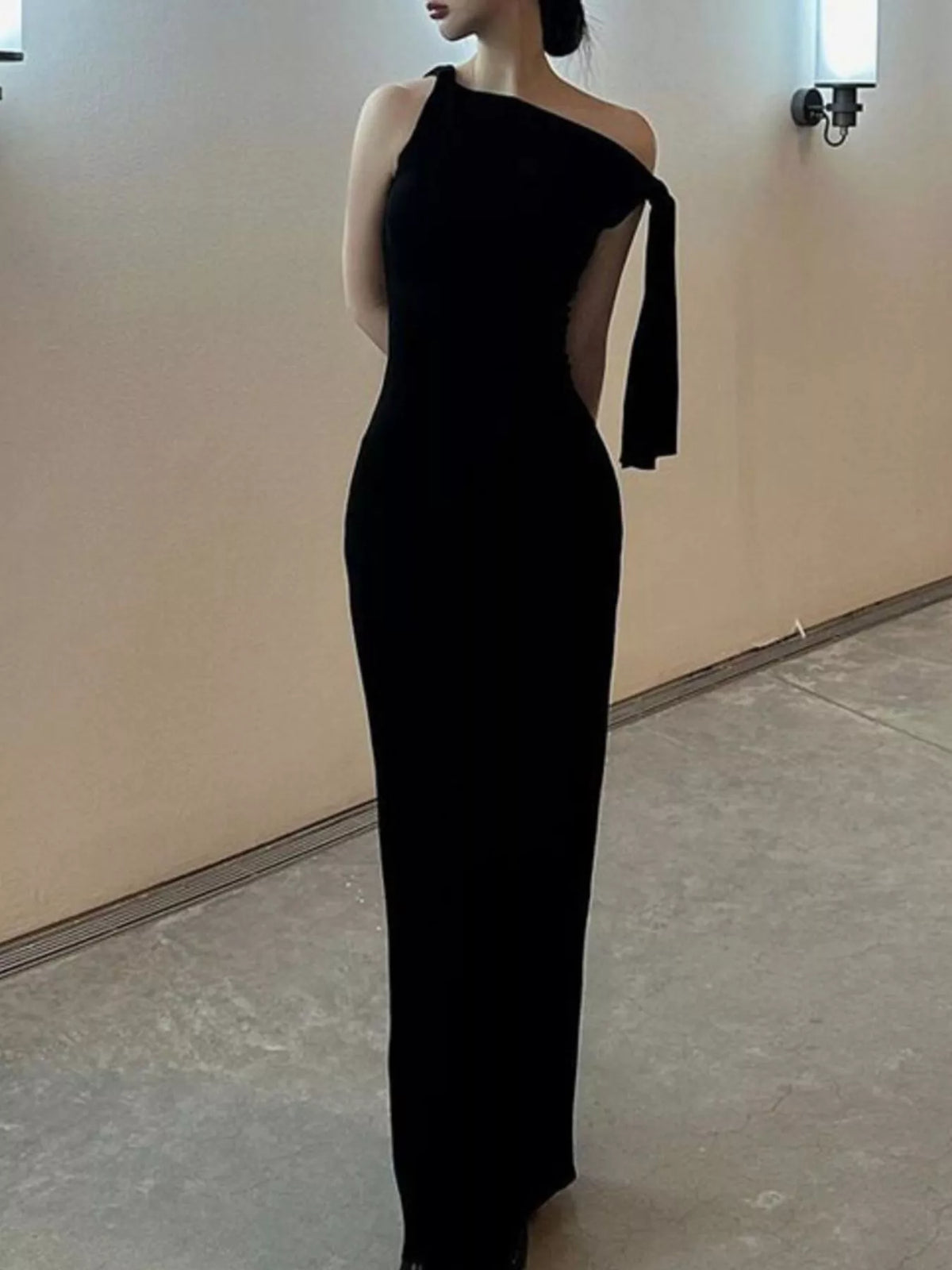 Sleeveless Maxi Dress with Draping Detail