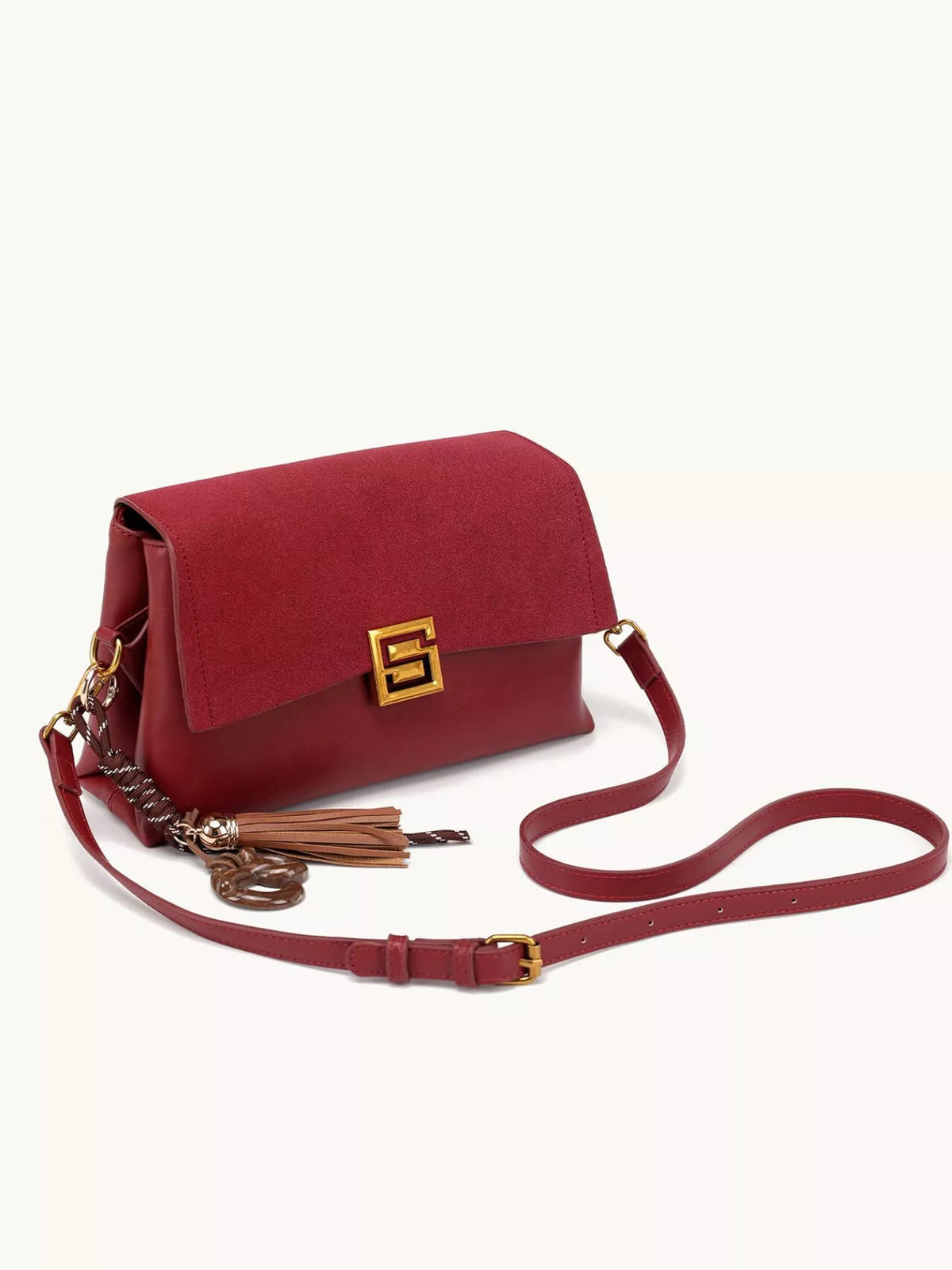 Gold-Tone Hardware Crossbody Bag