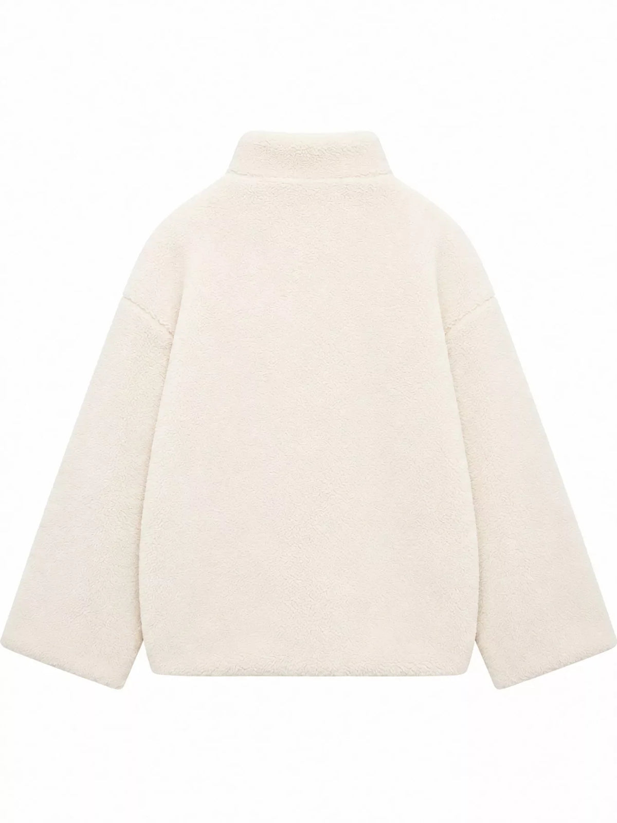 Oversized Cozy Sherpa Fleece Zip-Up Jacket