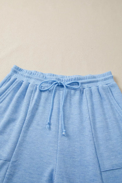Cap Sleeve Matching Top and Jogger Pants Set