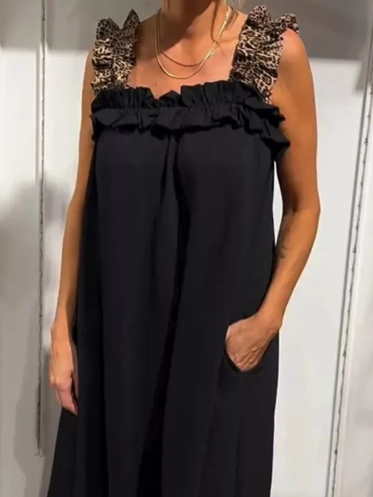 Full Size Ruffled Strap Flowy Maxi Dress Plus Size