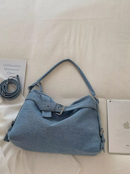 Buckle Detail Shoulder Bag