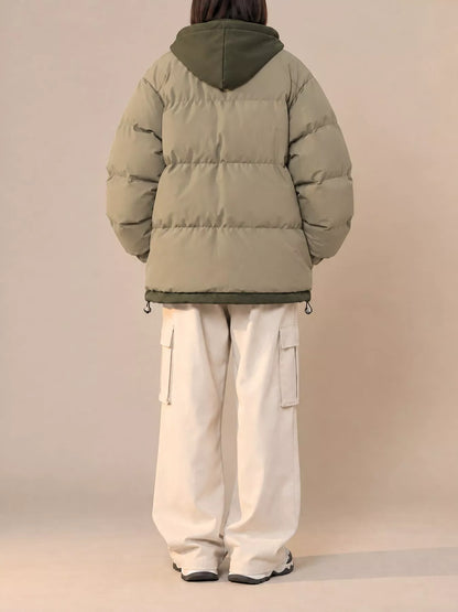 Zip Up Hooded Puffer Outerwear