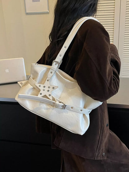 Star Charm Buckle Detail Shoulder Bag