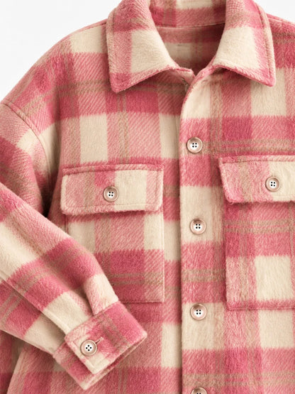 Plaid Button-Down Jacket