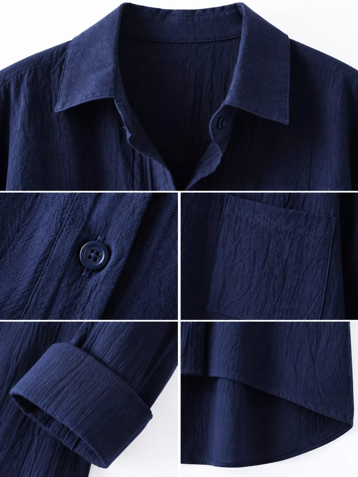 Full Size Casual Button-Down Shirt with Dual Chest Pockets Plus Size