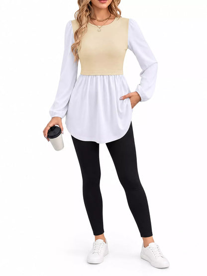 Full Size Striped Long Sleeve Blouse Plus Size