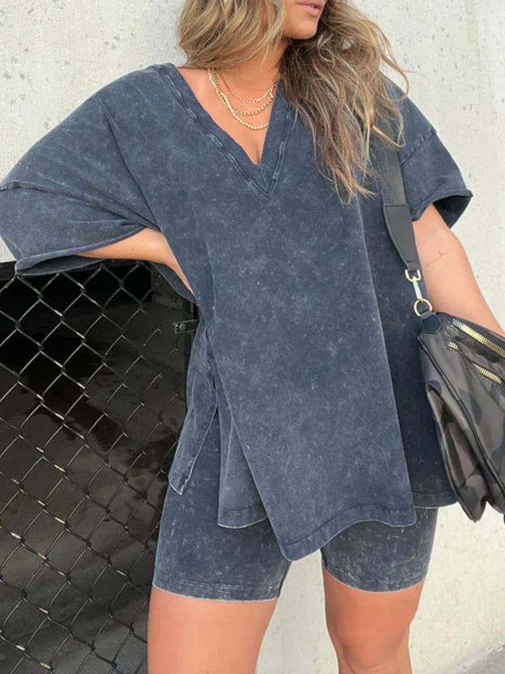Women's Casual Washed Set
