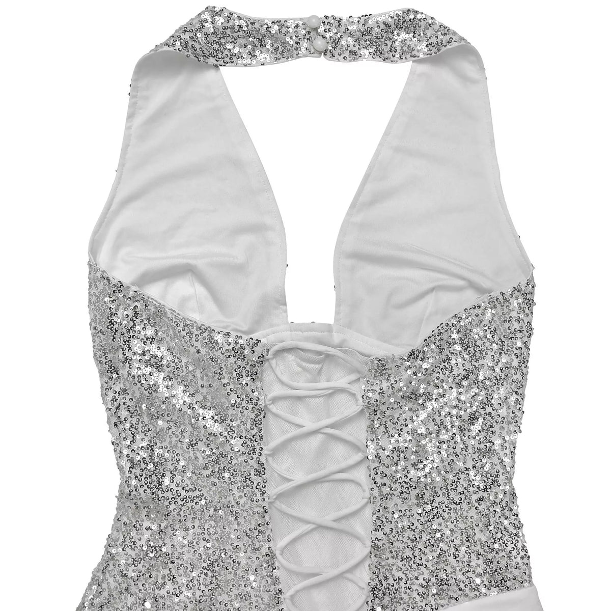 Sequin Halter Neck Maxi Dress