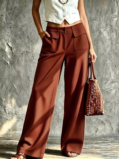 Plus Size Wide-Leg Corduroy Pants