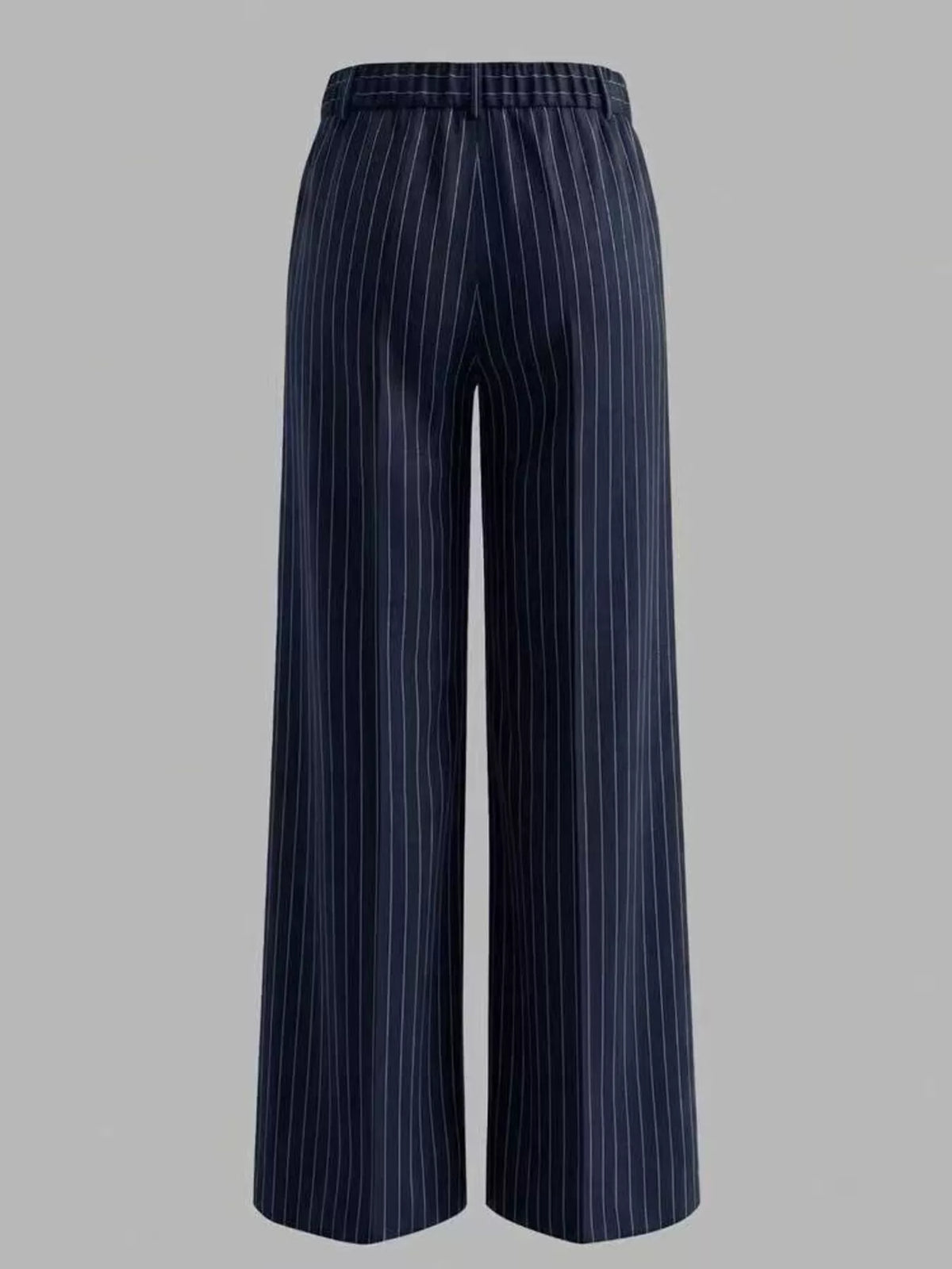 High-Waisted Striped Wide-Leg Pants for Women