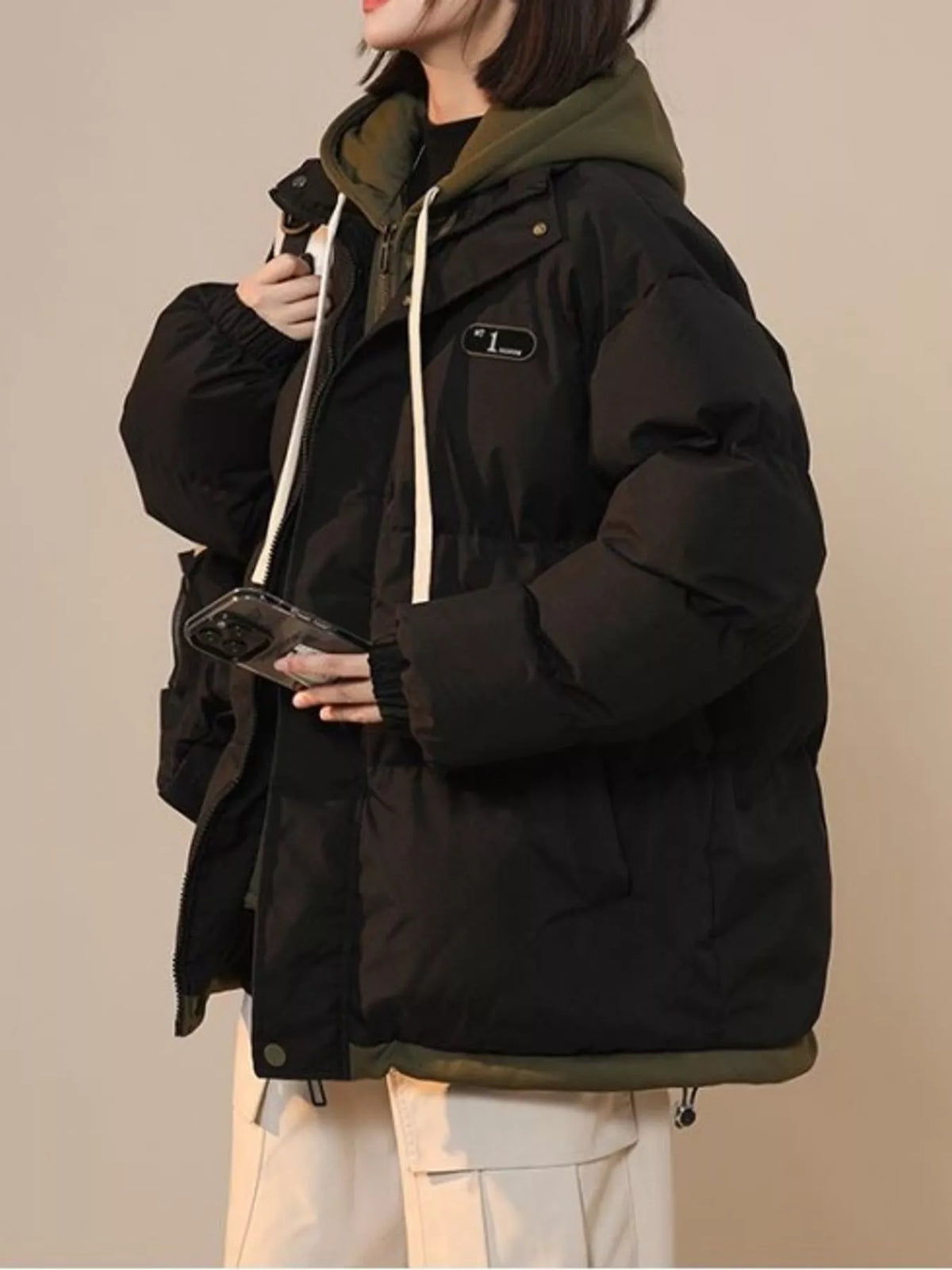 Zip Up Hooded Puffer Outerwear