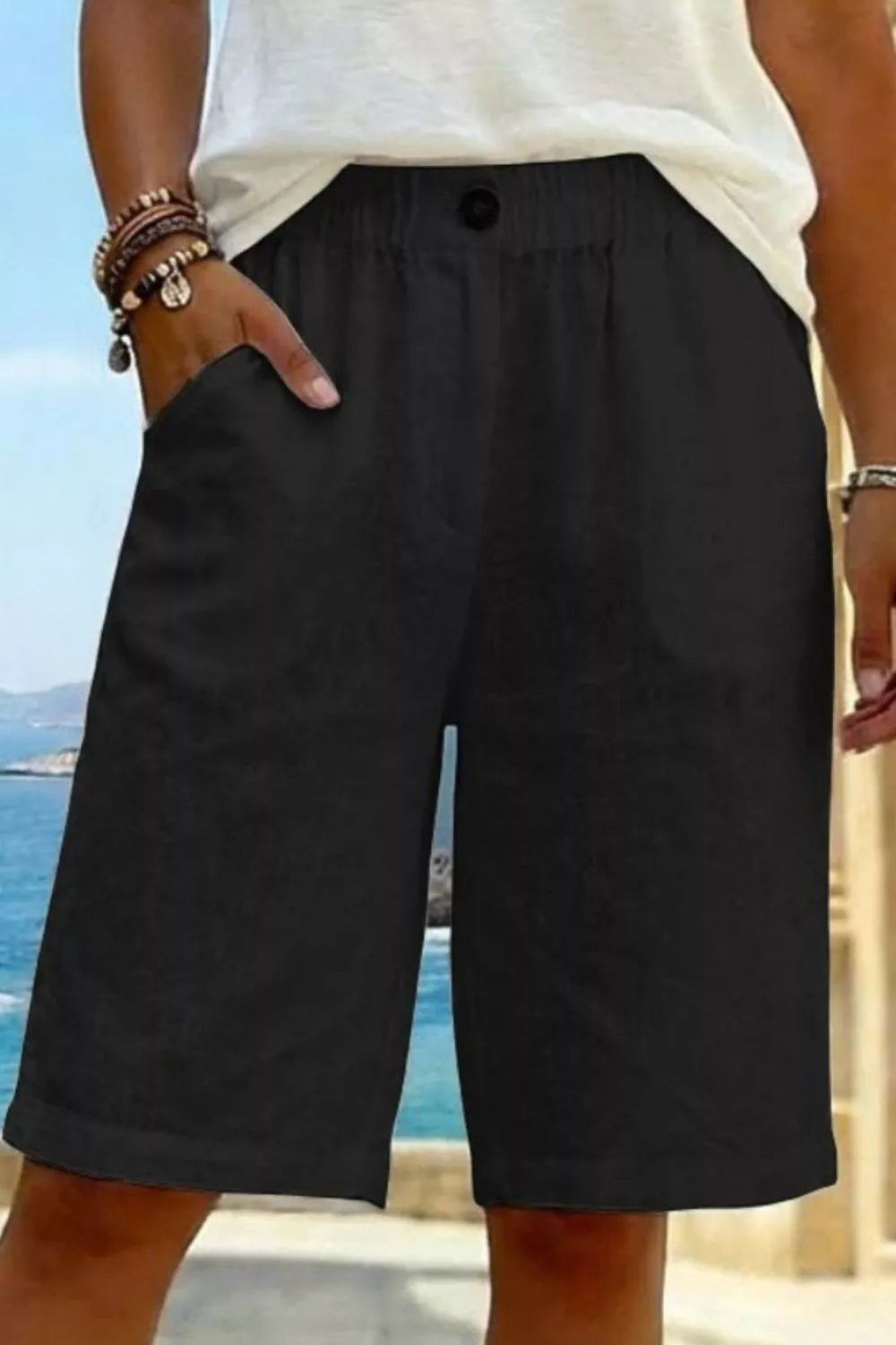 Elastic Waist Shorts
