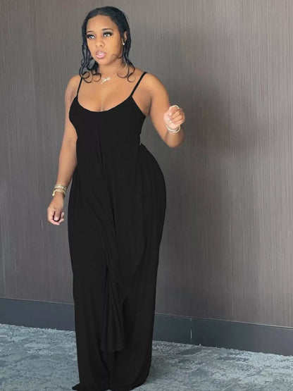Full Size Asymmetrical Hem Cami and Pants Set Plus Size