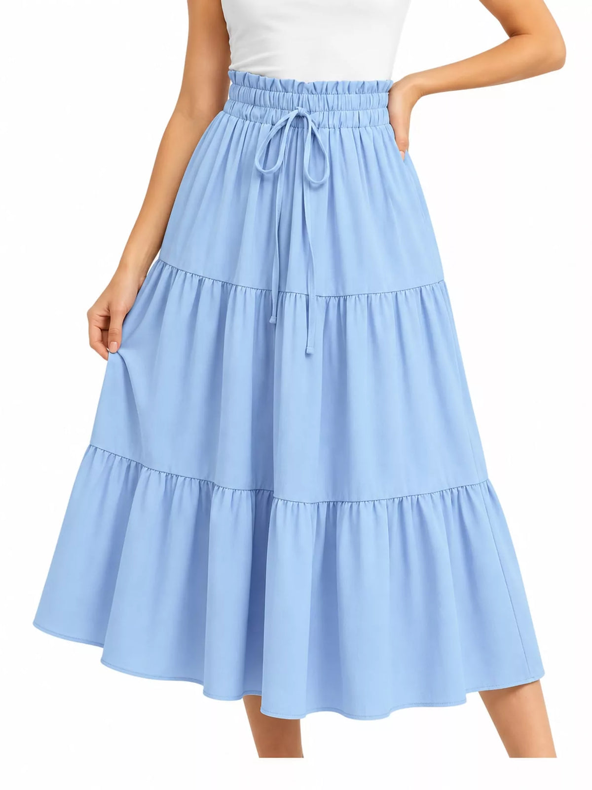 Tiered Midi Skirt