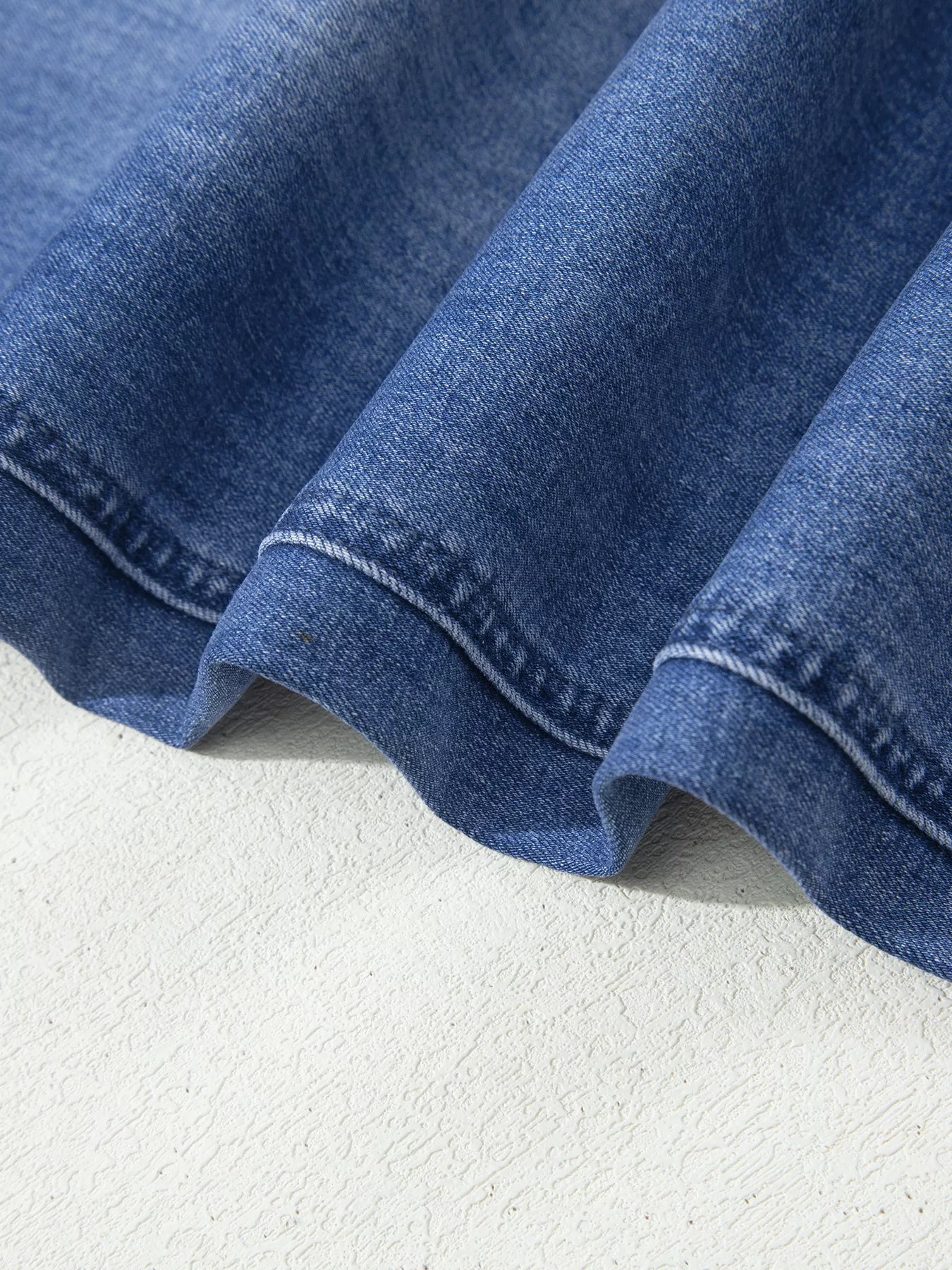 Drawstring Waist Ankle Length Casual Jeans Regular Fit Pocket Detail Jeans