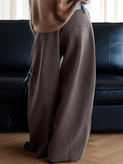 Pleated Wide-Leg Pants