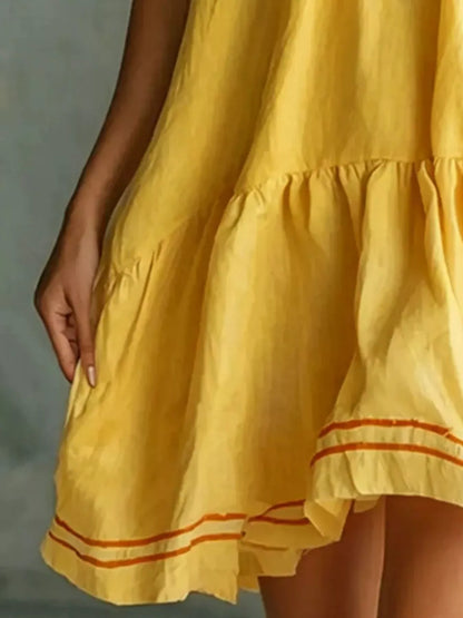 Full Size Sleeveless Tiered Mini Dress Plus Size