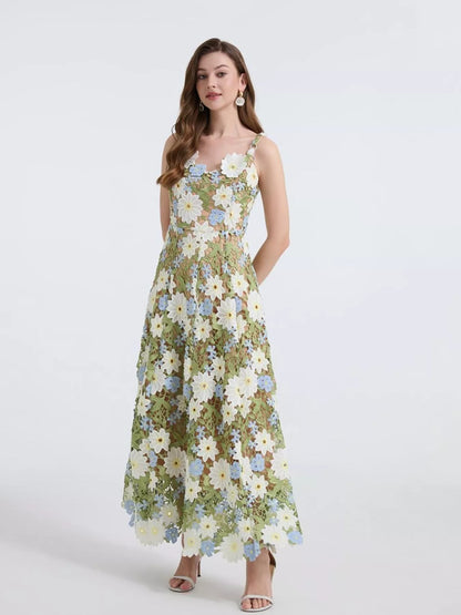 Floral Embroidered Maxi Dress