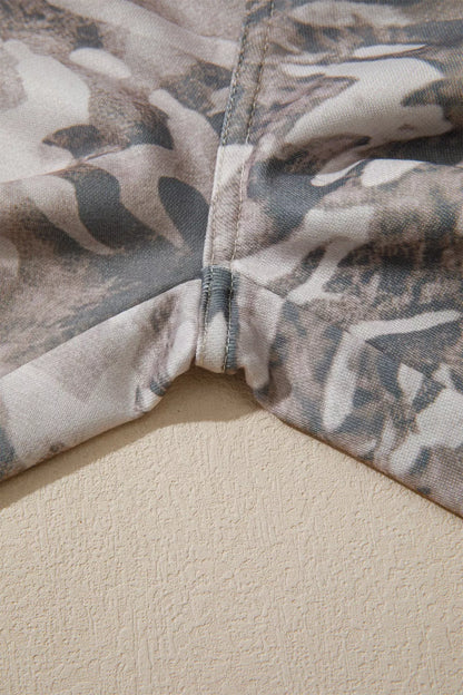Camo Print Drawstring Waist Joggers