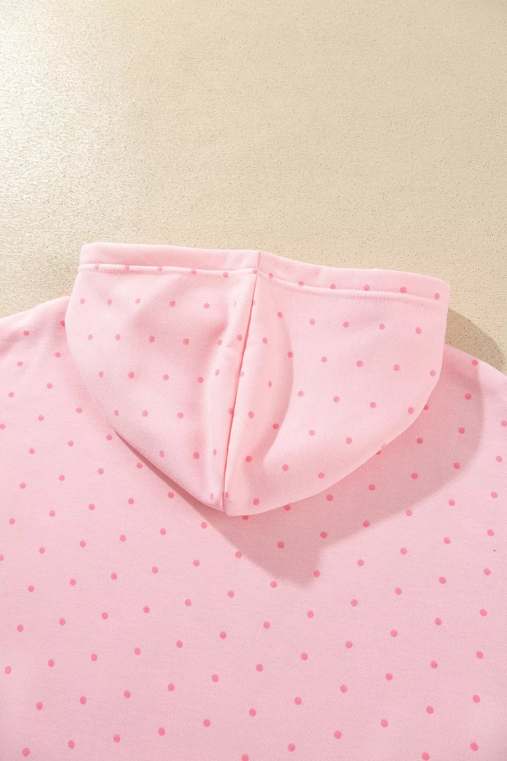 Polka Dot Printed Oversized Hoodie Casual Shorts 2pcs Set