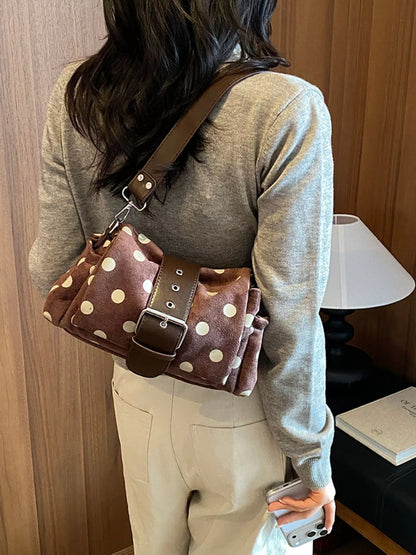 Vintage Polka Dot Shoulder Bag