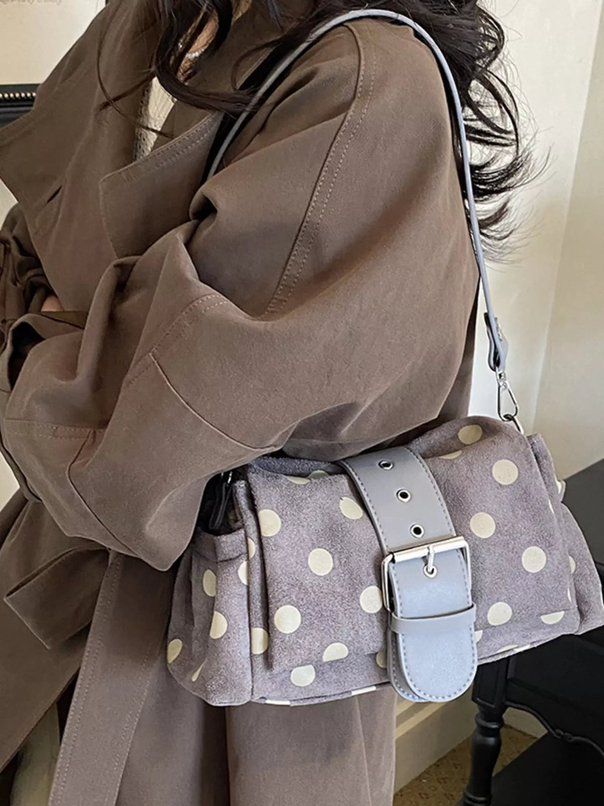 Vintage Polka Dot Shoulder Bag