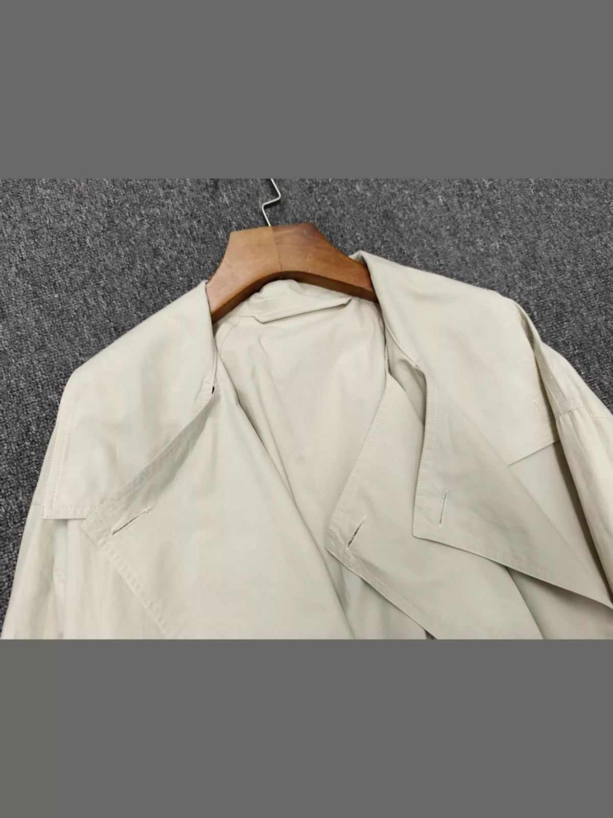 Double-Breasted Utility Jacket with Drawstring Hem