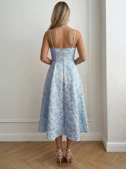 Textured A-Line Midi Dress