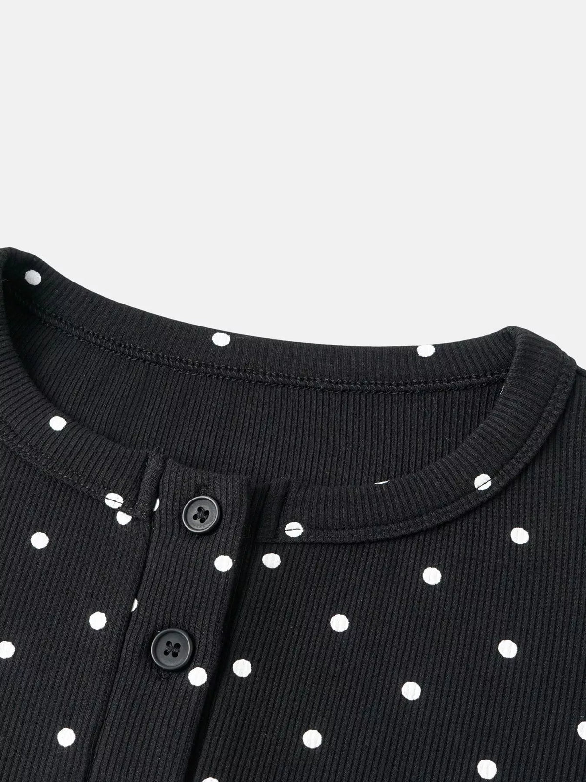 Polka Dot Button-Down Knit Cardigan