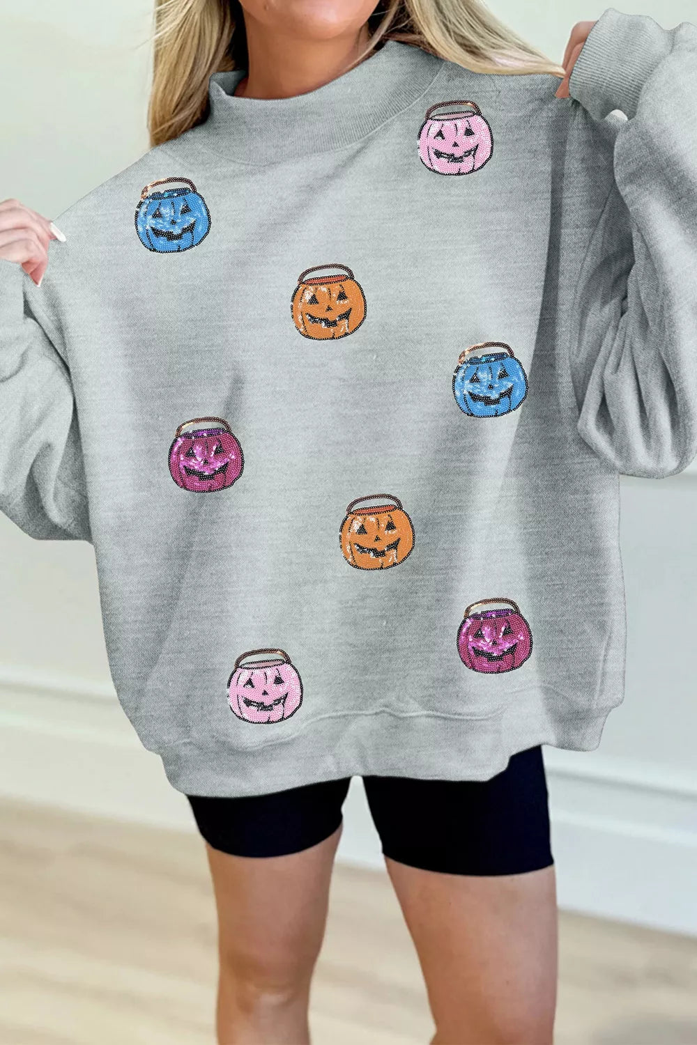 Halloween Pumpkin Long Sleeve Sweatshirt