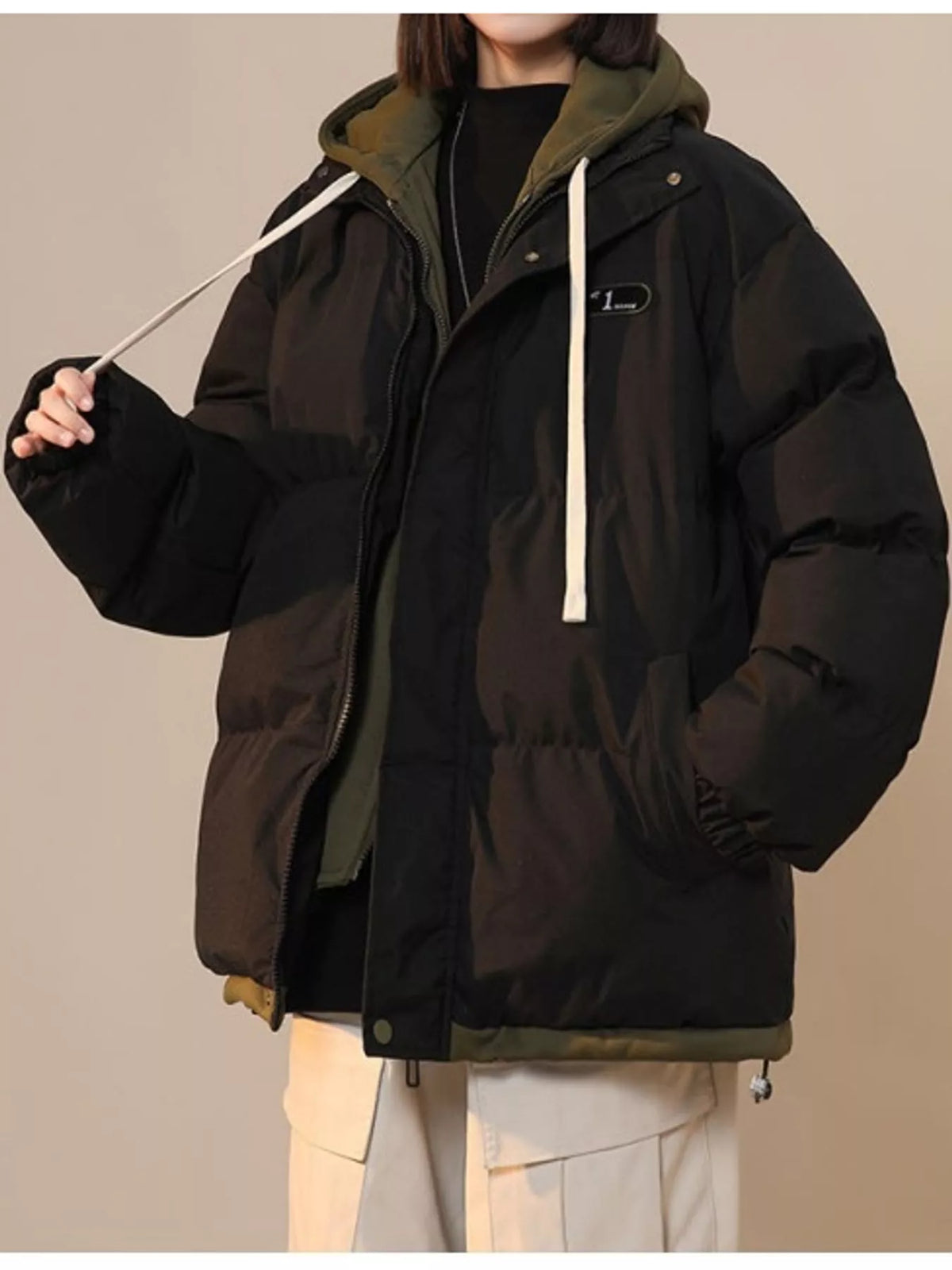 Zip Up Hooded Puffer Outerwear