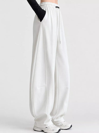 Full Size Drawstring Loose Fit Wide-Leg Sweatpants Plus Size