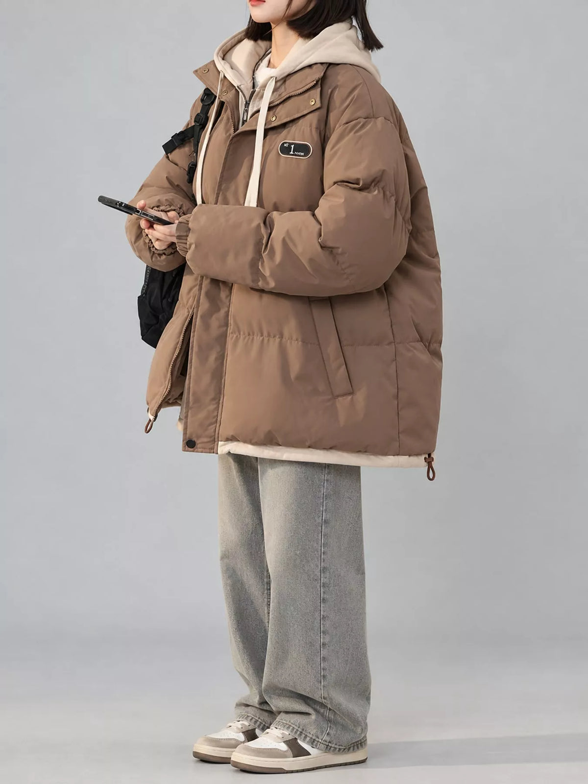 Zip Up Hooded Puffer Outerwear