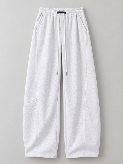 Full Size Drawstring Loose Fit Wide-Leg Sweatpants Plus Size