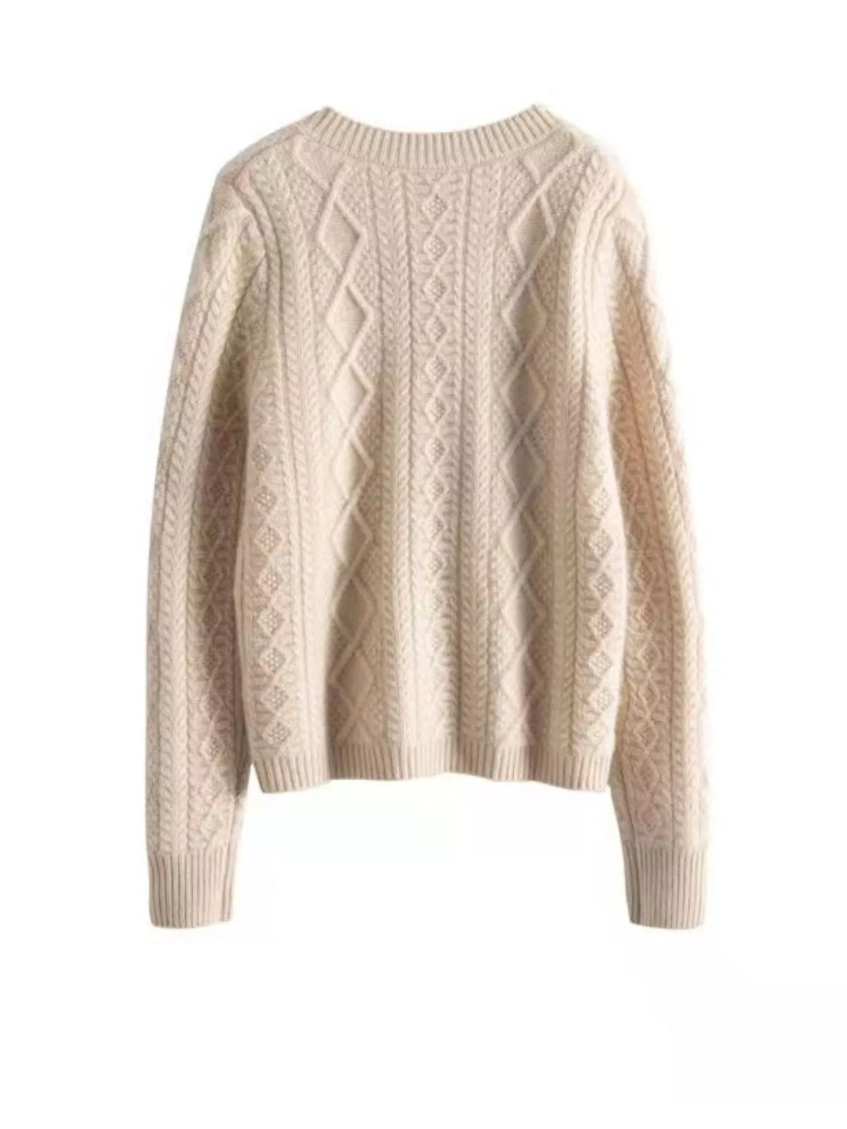 Cable-Knit Button-Down Cardigan
