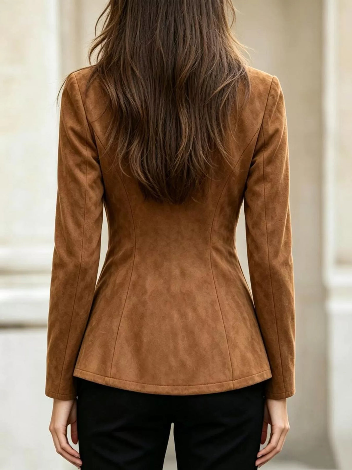 Long Sleeves Buckle Outerwear
