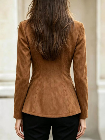 Long Sleeves Buckle Outerwear