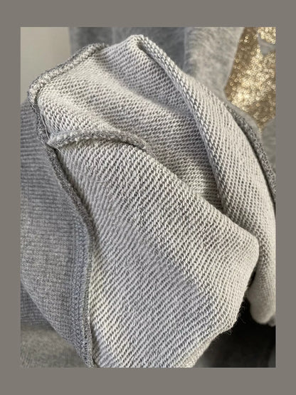 Mock Neck Dropped Shoulder Sweatshirt