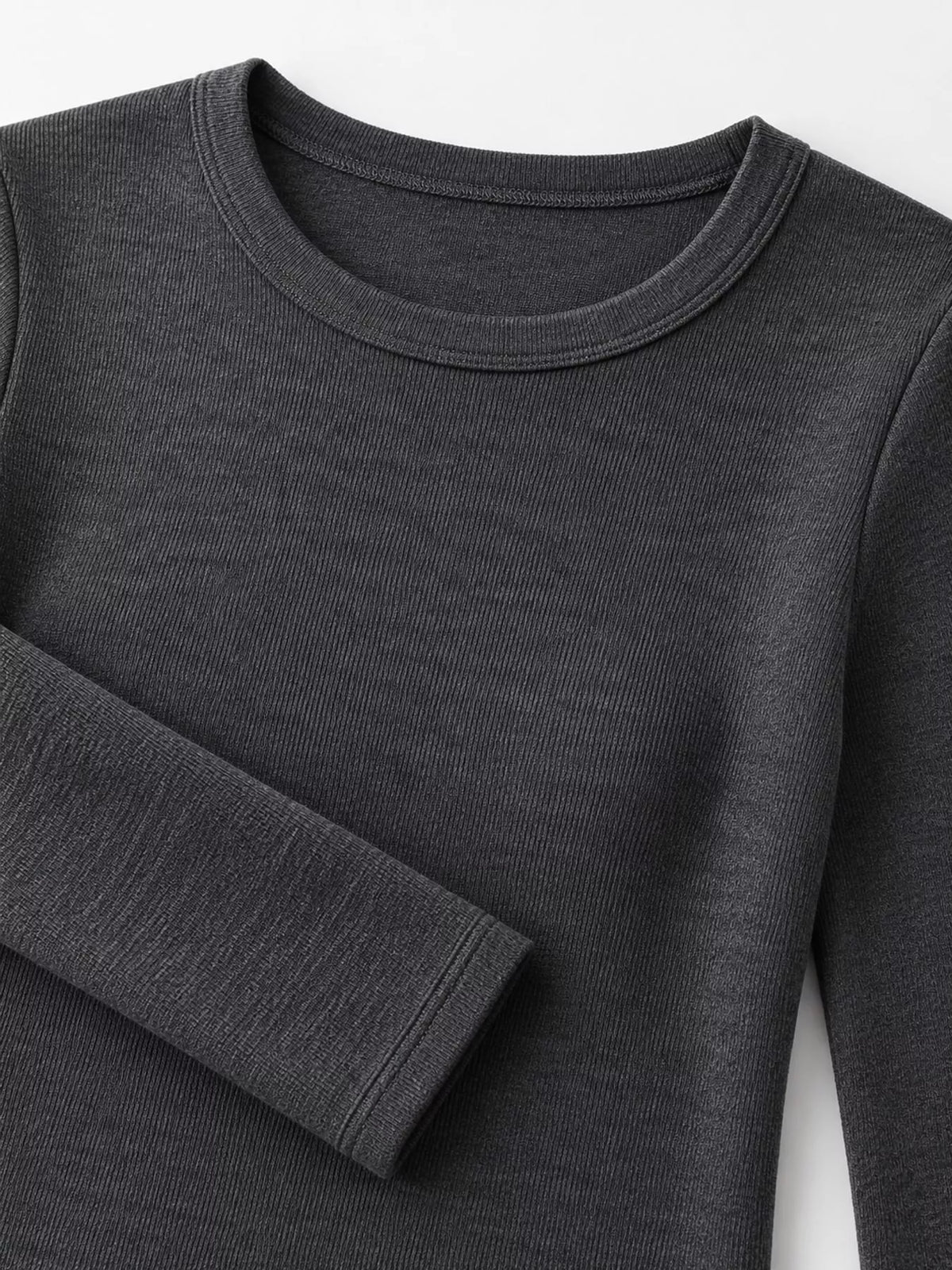 Minimalist Slim-Fit Long Sleeve Crew Neck T-Shirt