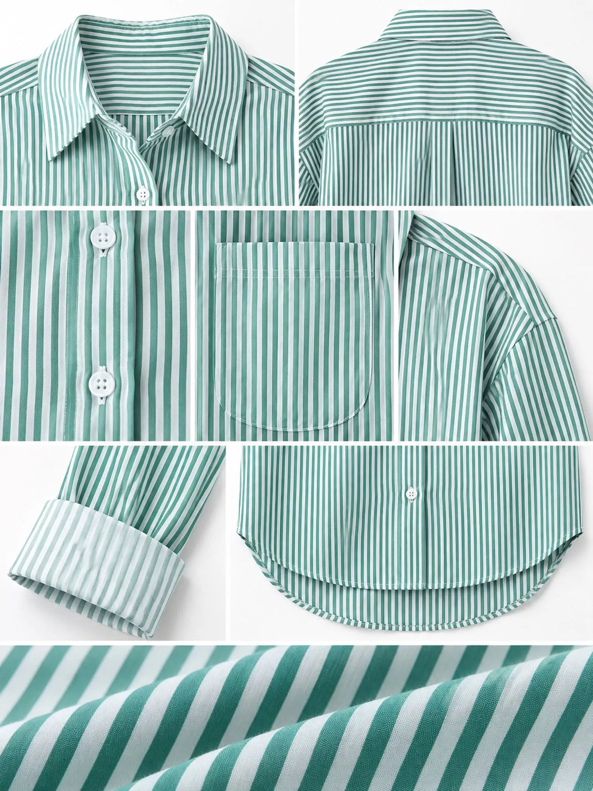 Full Size Striped Button-Down Long Sleeve Shirt Plus Size